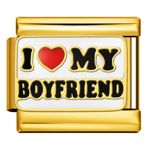New Valentine's Day themed Italian modular bracelet, stainless steel welded oil-dripping cartoon DIY fashion bangle