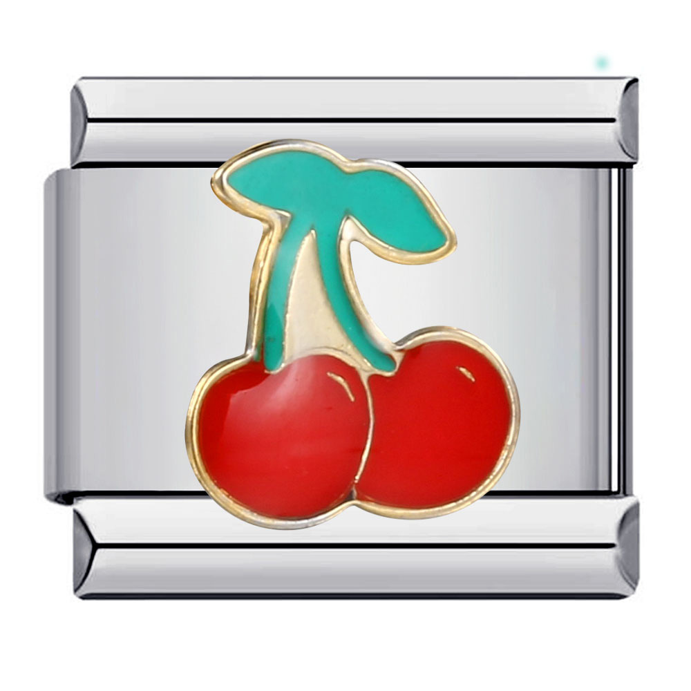 European and American cross-border Italian modular bracelet, titanium steel welded oil dripping DIY bracelet, couple, best friend, birthday gift.