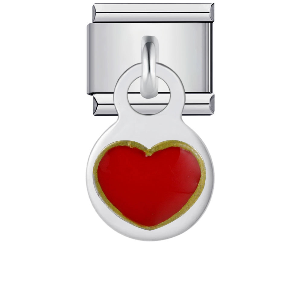 Oil-drip heart-shaped eye Italian modular bracelet DIY hook pendant bangle elastic spliced stainless steel chain