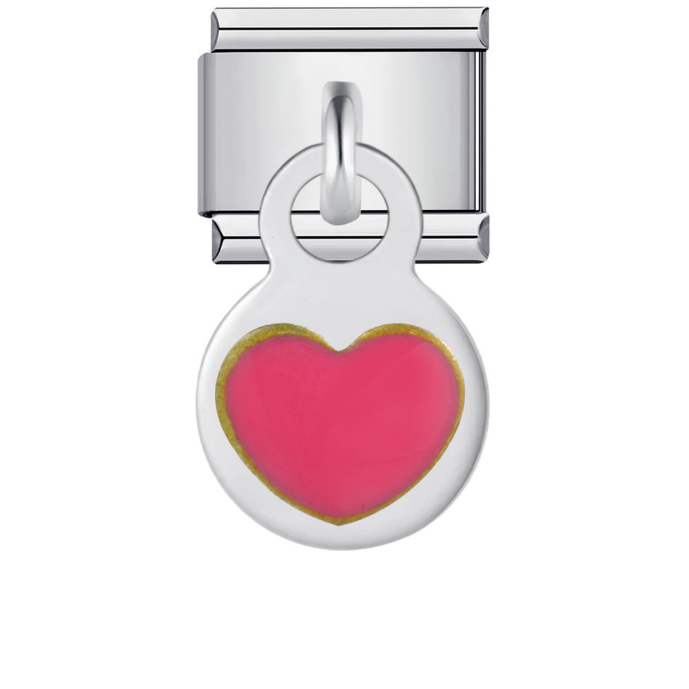 Oil-drip heart-shaped eye Italian modular bracelet DIY hook pendant bangle elastic spliced stainless steel chain