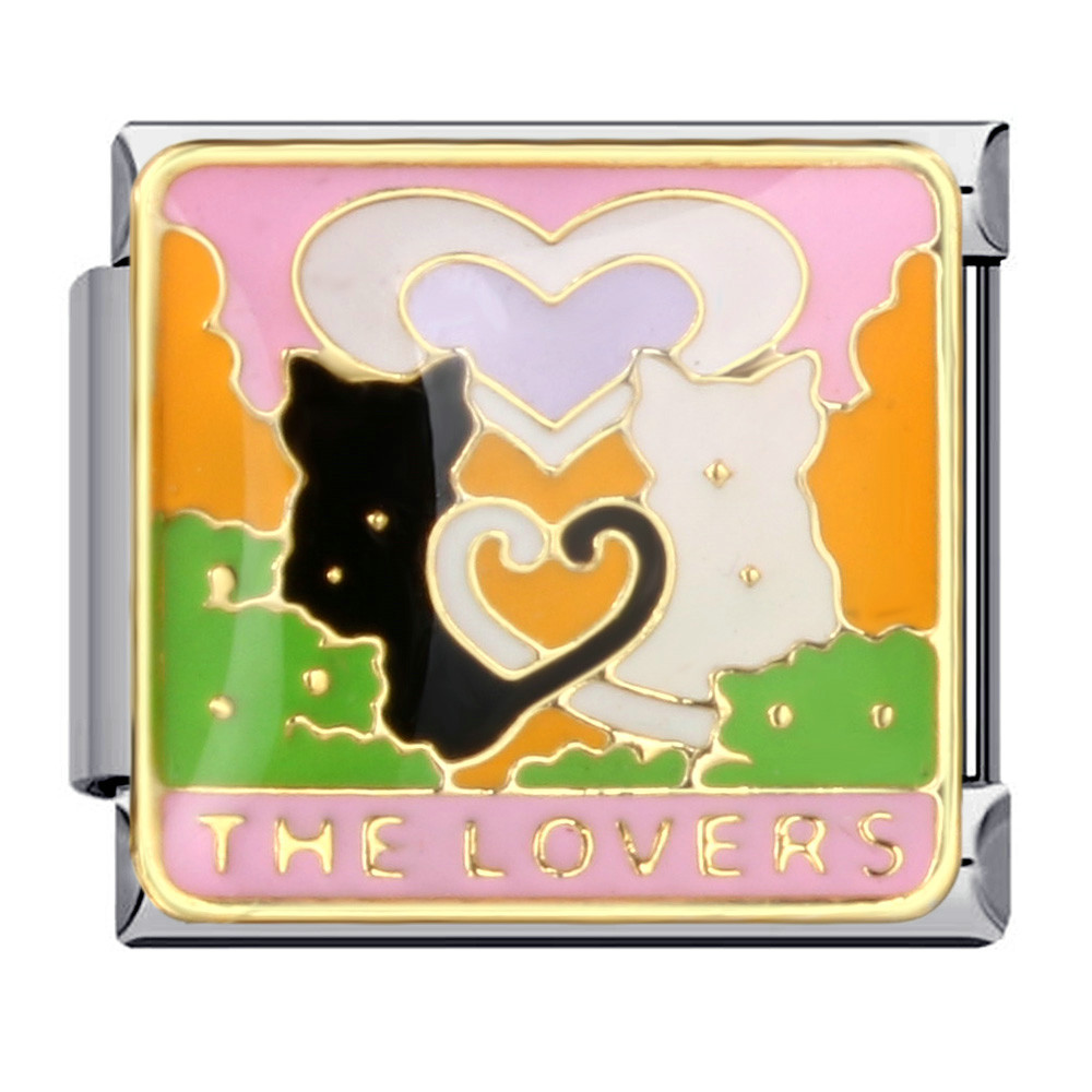 Cross-border hot-selling cute pet series titanium steel welded oil dripping bracelet cartoon DIY Italian modular bracelet wholesale