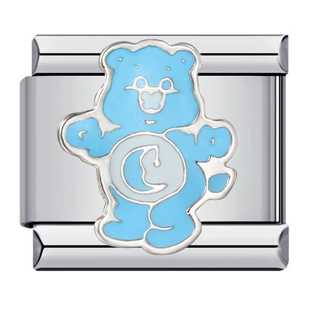 Classic cute bear Italian modular bracelet, stainless steel welded pattern, DIY elastic splicing bangle
