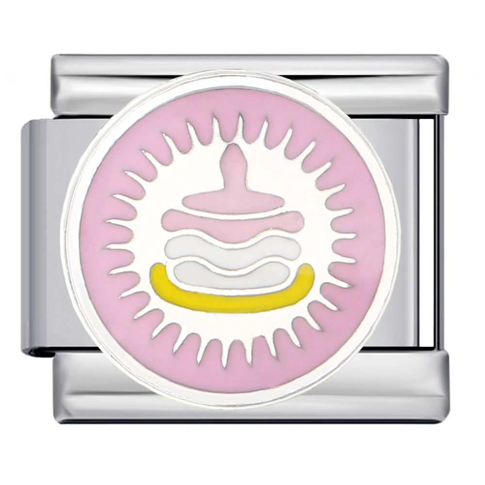 New dessert and cake element Italian modular bracelet, stainless steel welded oil dripping DIY fashion bangle