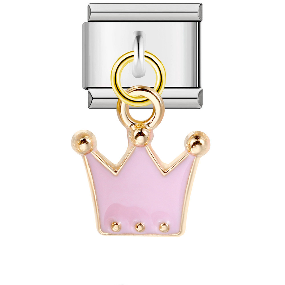 New Charming Pendant Series Italian Modular Bracelet with Single Hook, Titanium Steel Elastic Composite Strap Chain