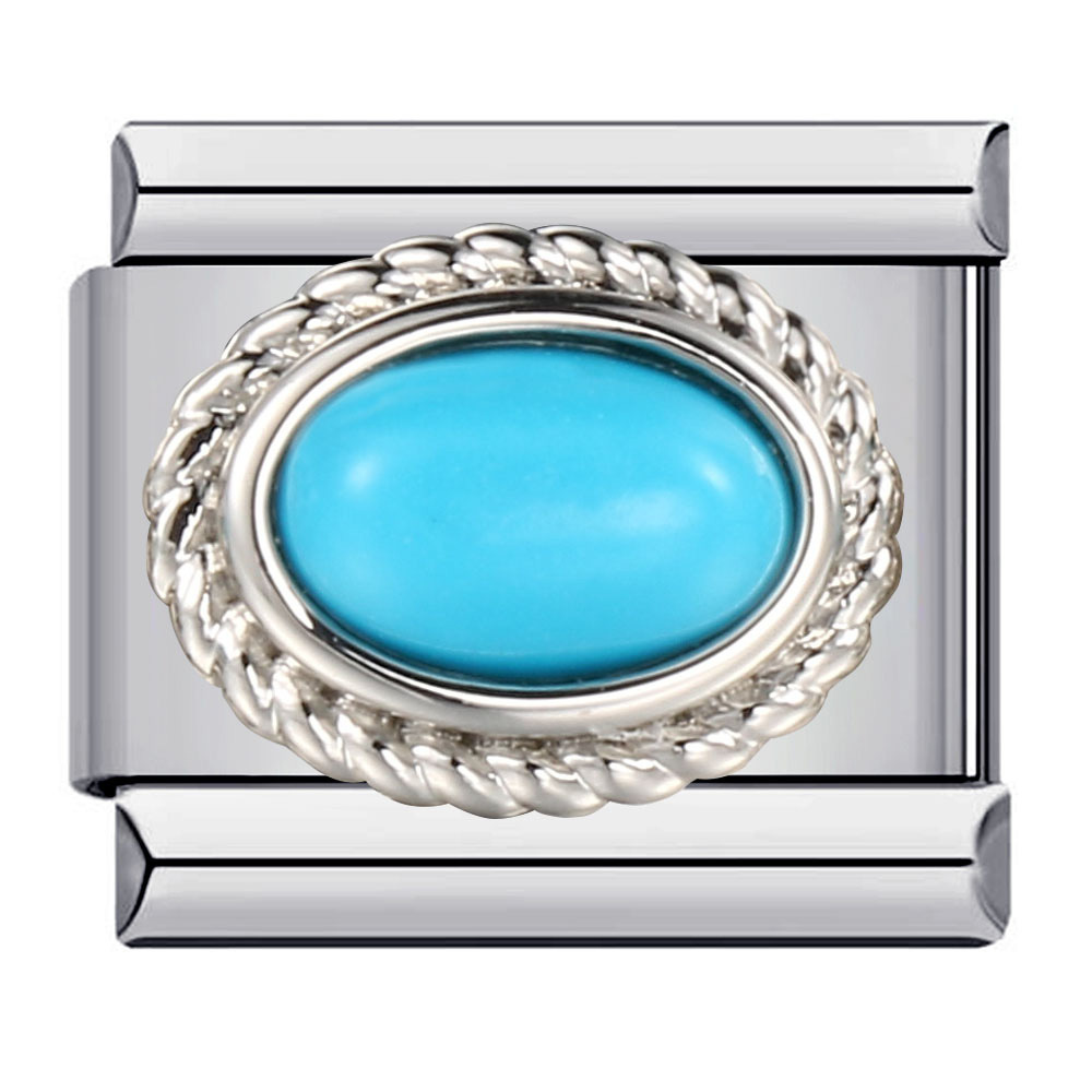 Fashionable 12 Birthstones Italian Modular Bracelet, Stainless Steel Welded Colored Zircon DIY Elastic Bangle