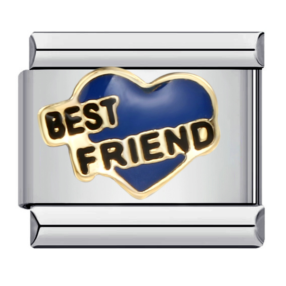 Friendship Series Titanium Steel Gold-Plated Welded DIY Italian Modular Bracelet