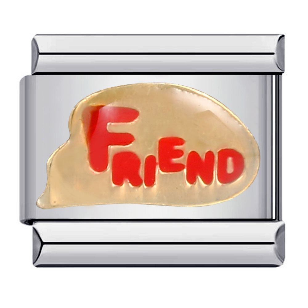 Friendship Series Titanium Steel Gold-Plated Welded DIY Italian Modular Bracelet