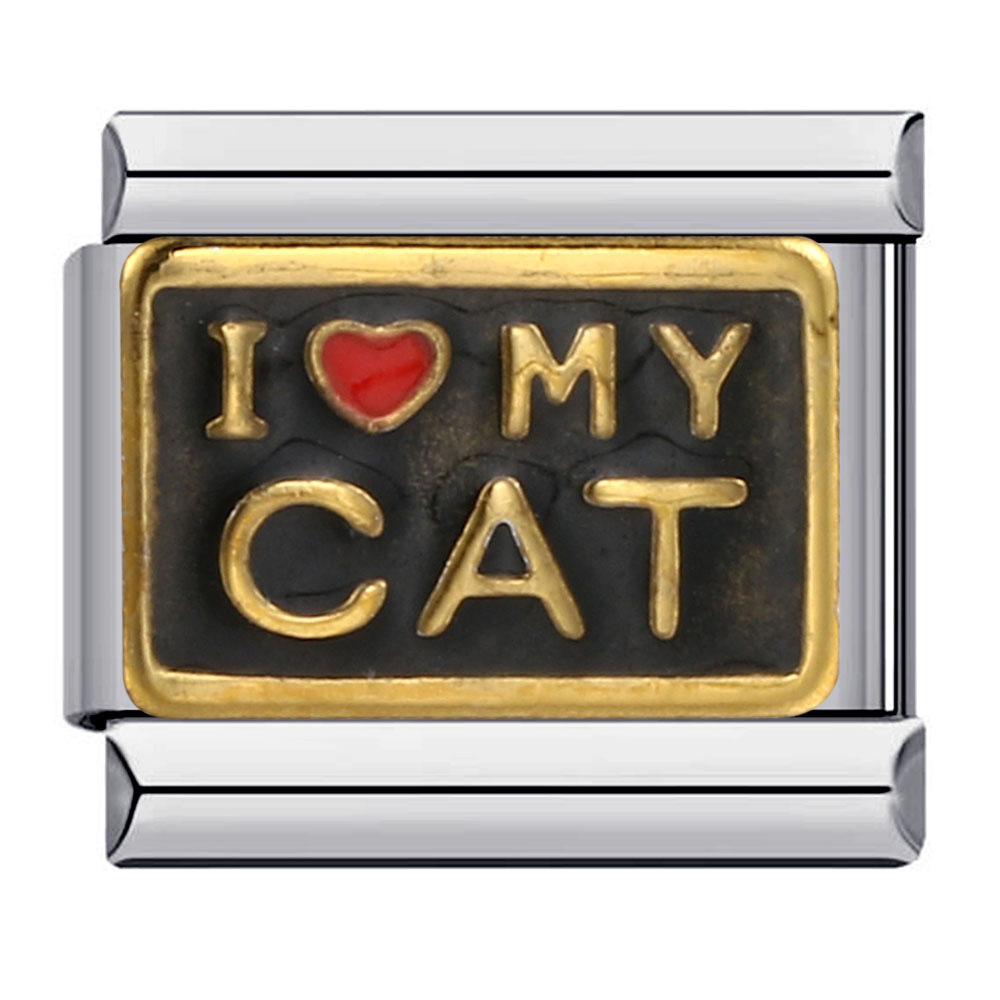 Pet cat and dog series titanium steel welded oil dripping bracelet cartoon DIY Italian modular bracelet wholesale