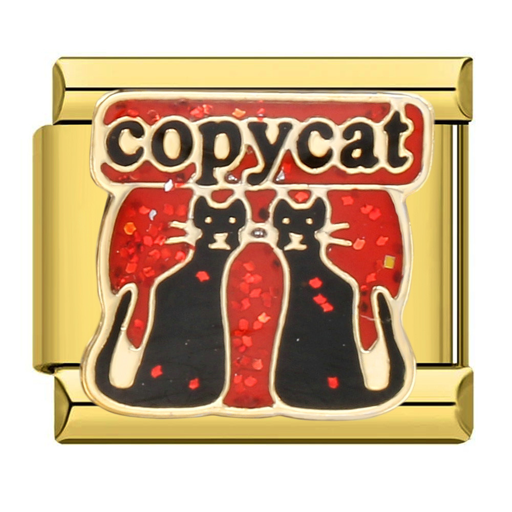 Pet cat and dog series titanium steel welded oil dripping bracelet cartoon DIY Italian modular bracelet wholesale