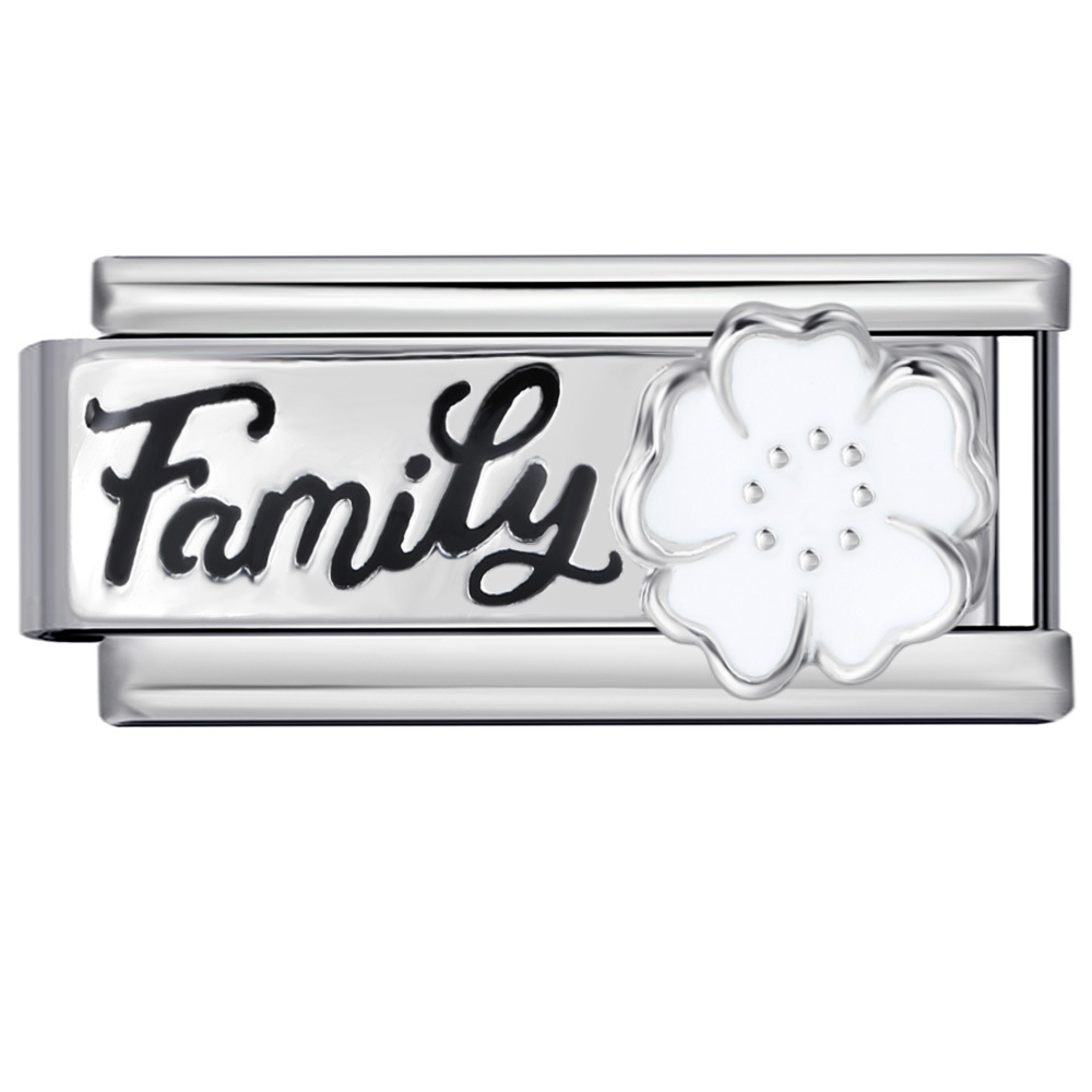 Long, diamond-encrusted Italian modular bracelet, new style, titanium steel welded dripping, cartoon DIY splicing bracelet.