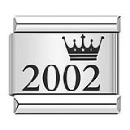 Crown year pattern Italian modular bracelet titanium steel laser engraved bangle