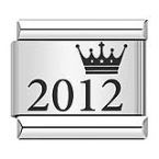 Crown year pattern Italian modular bracelet titanium steel laser engraved bangle