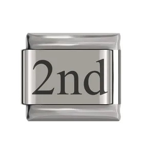 New stainless steel date Italian module bracelet laser engraved bangle