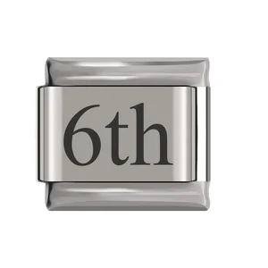 New stainless steel date Italian module bracelet laser engraved bangle