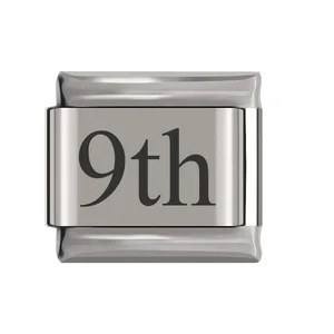 New stainless steel date Italian module bracelet laser engraved bangle