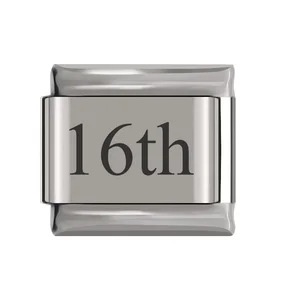 New stainless steel date Italian module bracelet laser engraved bangle