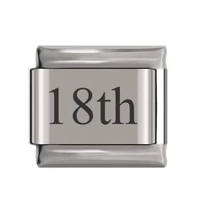 New stainless steel date Italian module bracelet laser engraved bangle