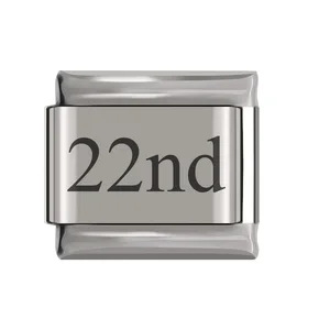 New stainless steel date Italian module bracelet laser engraved bangle