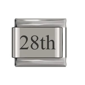 New stainless steel date Italian module bracelet laser engraved bangle