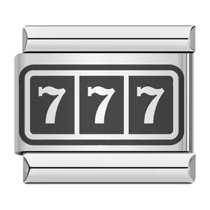 Laser-engraved board game Italian modular bracelet, stainless steel DIY splicing elastic bracelet