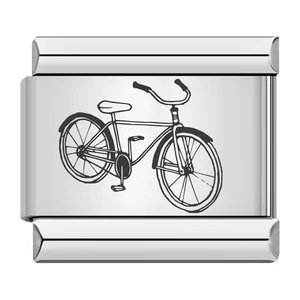 New Transportation Series Laser Engraved Italian Modular Bracelet Stainless Steel DIY Fashion Bangle