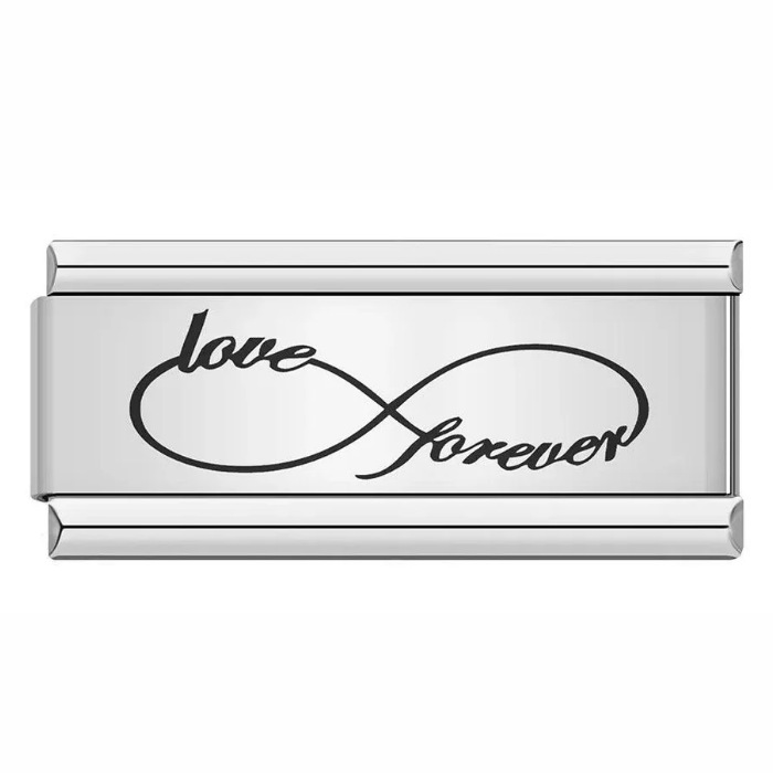 Long titanium steel laser-engraved pattern Italian modular bracelet DIY fashion bangle Italian Charms