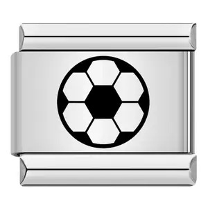 New sports-themed Italian modular bracelet, titanium steel laser engraved, DIY free-assembly bracelet.