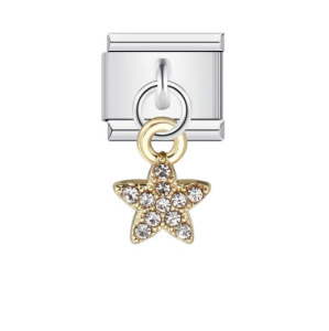 Charming Italian Modular Bracelet with Single Shell Pearl Titanium Steel Strap