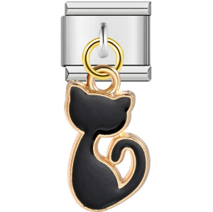 Cross-border hot-selling hook pendant Italian modular bracelet DIY elastic drip oil splicing stainless steel bangle