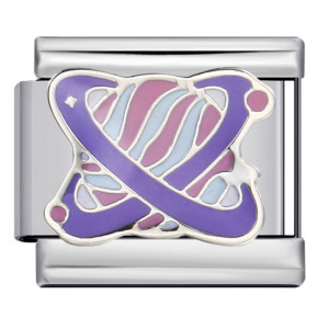 Space Planet Italian Modular Bracelet Stainless Steel Welded Oil Drip Pattern DIY Elastic Personalized Bracelet