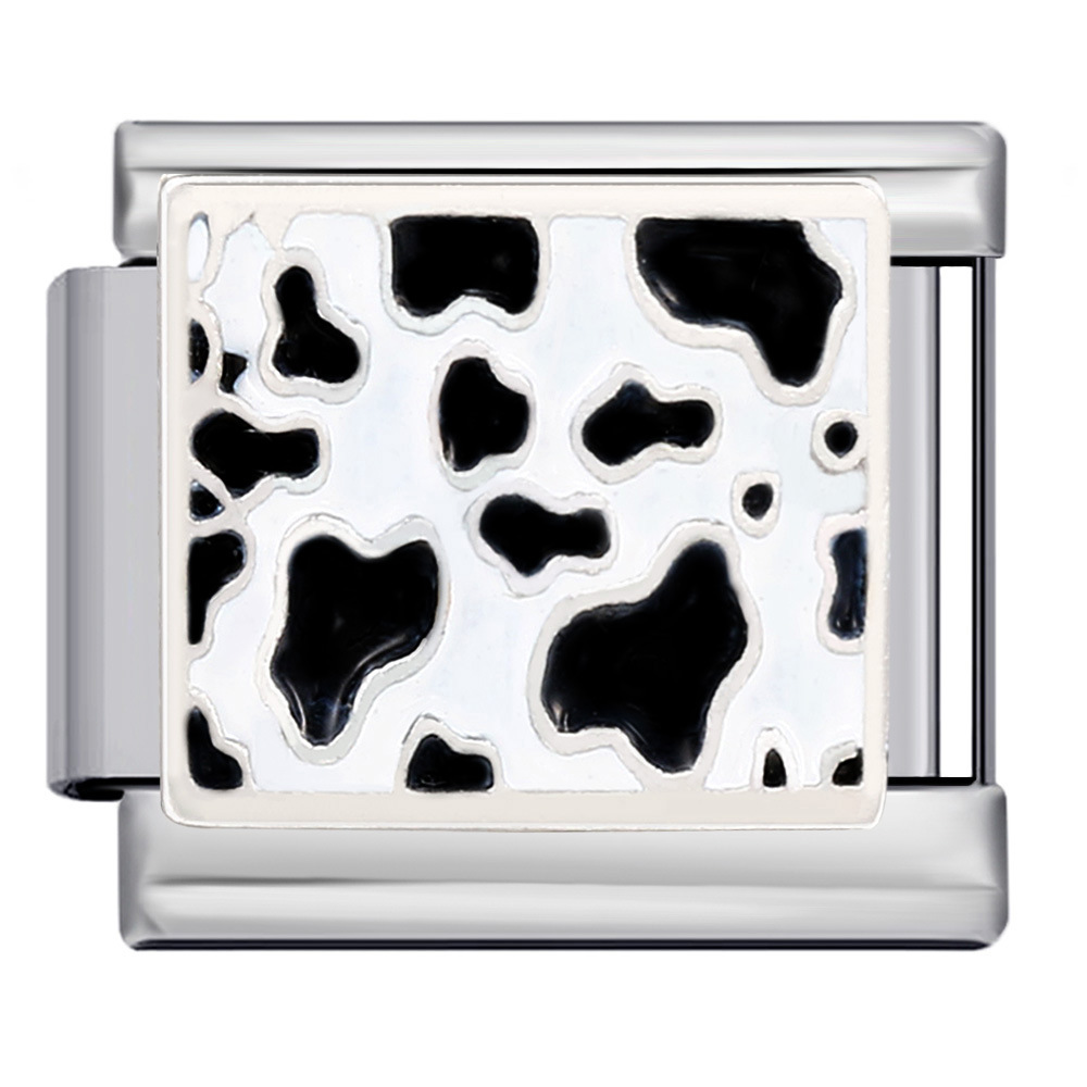Italian modular stainless steel welded oil-drip animal pattern DIY free splicing and combination bracelet accessories