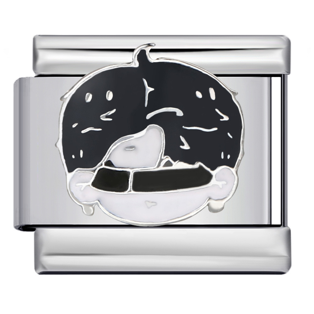 New Japanese manga character Italian modular bracelet, titanium steel welded cartoon pattern DIY elastic bangle