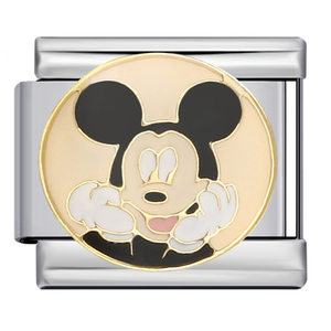 European and American cross-border cartoon character Italian modular bracelet titanium steel welded oil drip pattern DIY splicing bangle