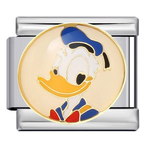 European and American cross-border cartoon character Italian modular bracelet titanium steel welded oil drip pattern DIY splicing bangle