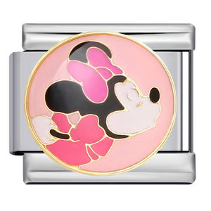 European and American cross-border cartoon character Italian modular bracelet titanium steel welded oil drip pattern DIY splicing bangle