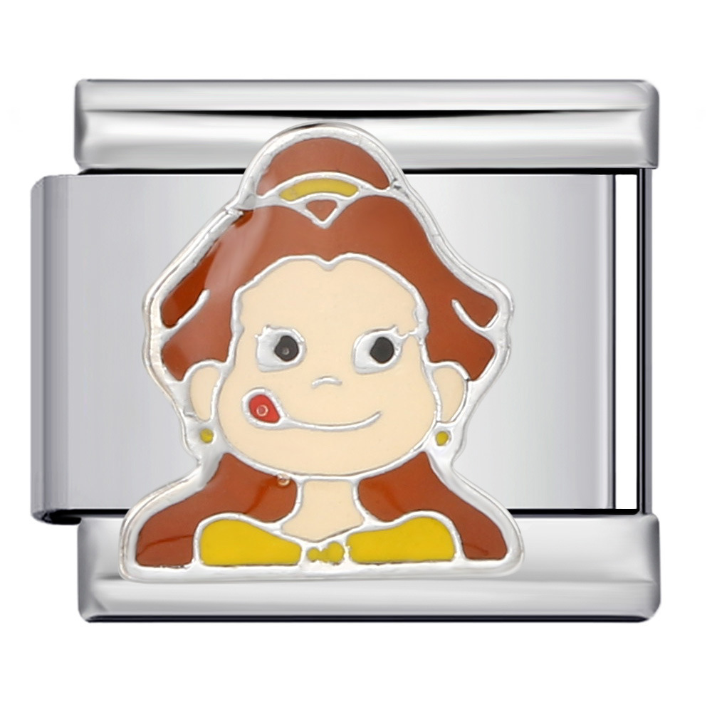 Classic cartoon character Italian modular bracelet, welded, gold-plated, oil-spliced, DIY stainless steel splicing and disassembling bracelet.