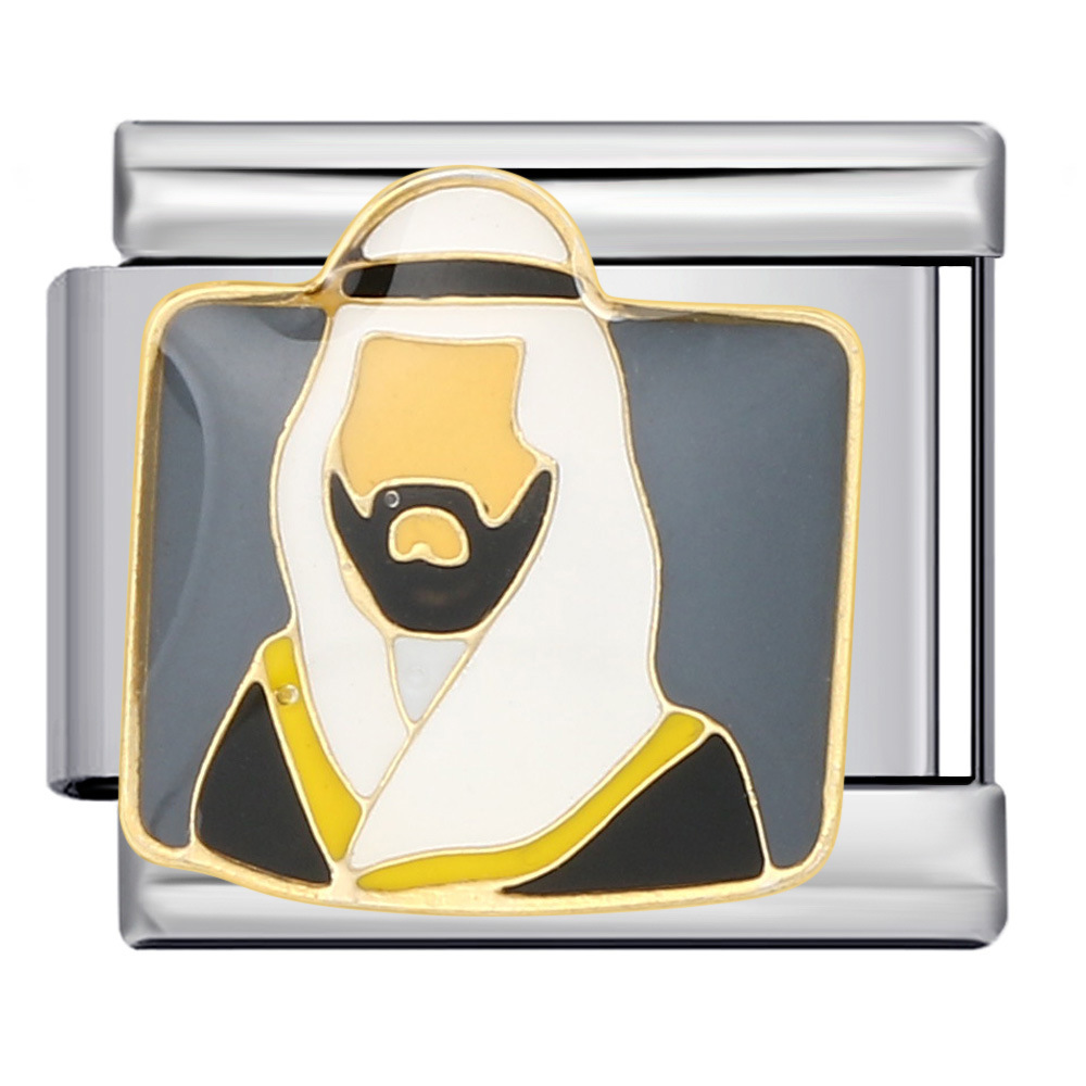 Classic cartoon character Italian modular bracelet, welded, gold-plated, oil-spliced, DIY stainless steel splicing and disassembling bracelet.