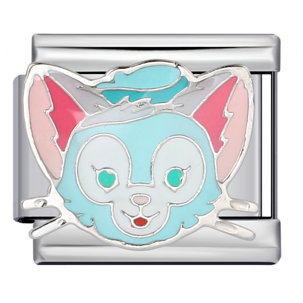 Cross-border Cartoon Animal Series Titanium Steel Welded Oil Drip DIY Bracelet Italian Modular Bracelet Accessories Wholesale