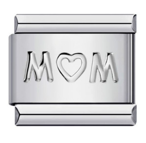 DIY Italian Modular Charm Bracelet with Gold and Silver Stamped Patterns, Titanium Steel