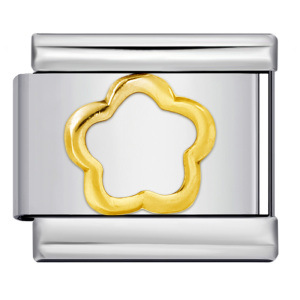 DIY Italian Modular Charm Bracelet with Gold and Silver Stamped Patterns, Titanium Steel