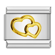 DIY Italian Modular Charm Bracelet with Gold and Silver Stamped Patterns, Titanium Steel