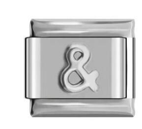 DIY Italian Modular Charm Bracelet with Gold and Silver Stamped Patterns, Titanium Steel