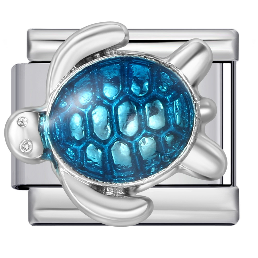 New Italian modular bracelet for beach camping, titanium steel, dripping cartoon pattern, DIY welded bracelet accessory.