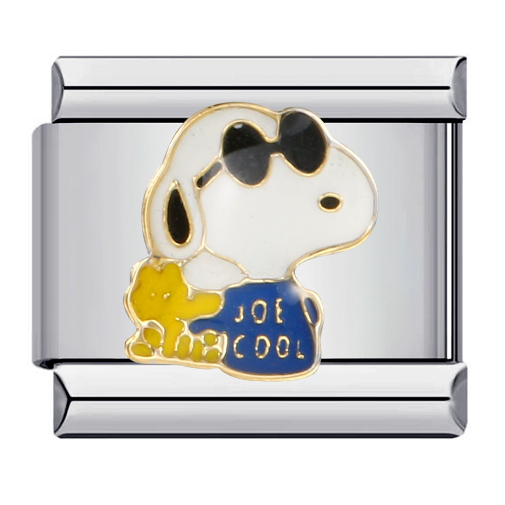 Classic Cartoon Puppy DIY Bracelet Stainless Steel Italian Modular Bracelet Titanium Steel Welded Oil-Drip Watch Strap Chain