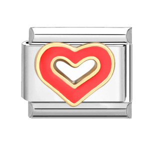 Romantic Valentine's Day Sweet Series Italian Modular Bracelet Titanium Steel Welded Oil Drip Pattern DIY Bracelet