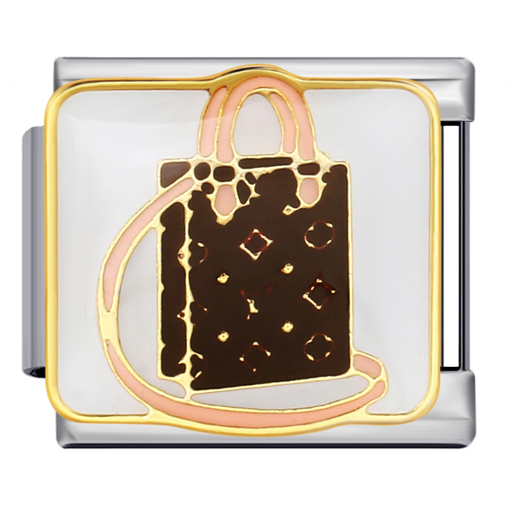 Exquisite Bags Series, Italian Modular Bracelets, Colorful Welded Pattern DIY Personalized Bracelets, Valentine's Day Gifts