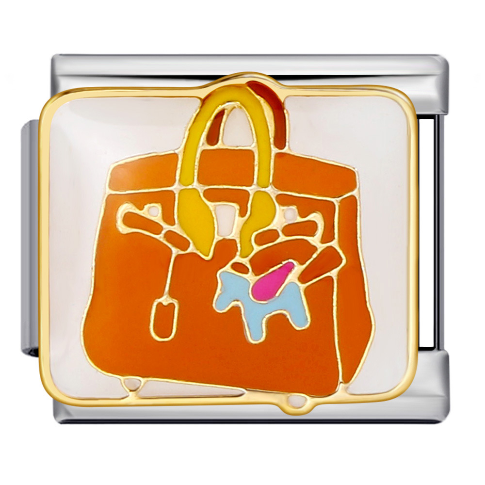 Exquisite Bags Series, Italian Modular Bracelets, Colorful Welded Pattern DIY Personalized Bracelets, Valentine's Day Gifts