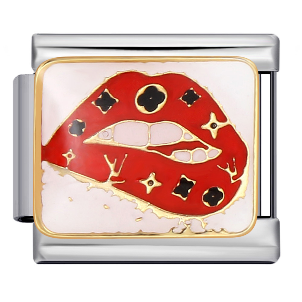 Valentine's Day gift: perfume, lipstick, Italian modular bracelet, titanium steel gold-plated welded DIY watch strap chain/bangle