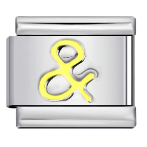 New number symbol series Italian modular bracelet stainless steel stamping DIY elastic bracelet accessories wholesale