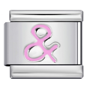New number symbol series Italian modular bracelet stainless steel stamping DIY elastic bracelet accessories wholesale